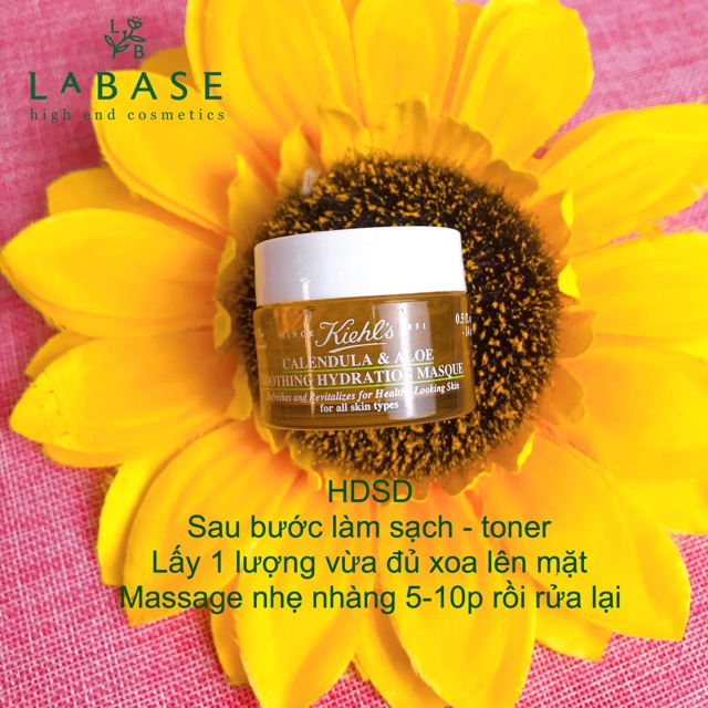 Mặt nạ hoa cúc dưỡng ẩm cho da Kiehl’s Calendula & Aloe Soothing Hydration Masque 14ml