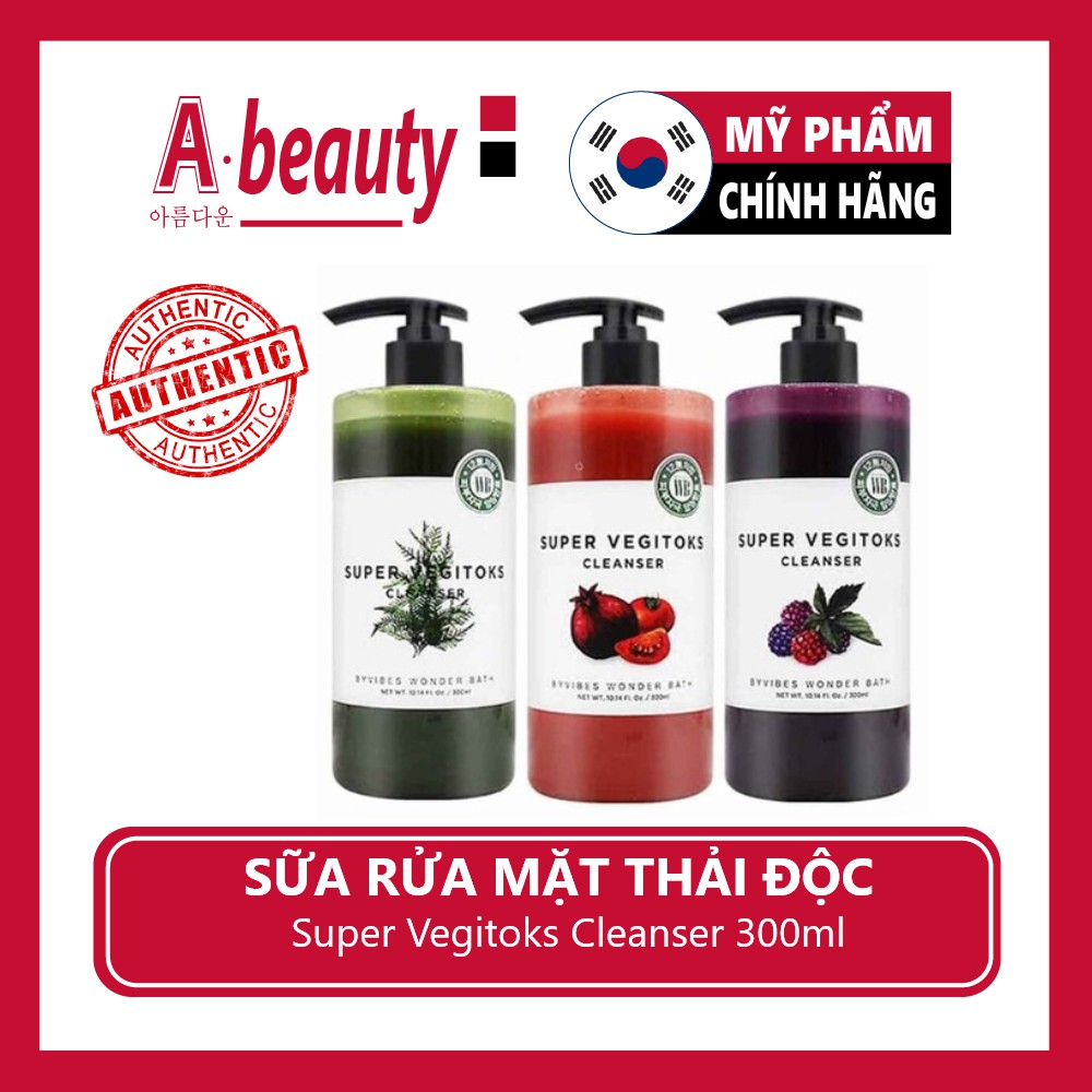 Sữa Rửa Mặt Thải Độc Rau Củ Super Vegitoks Cleanser Wonder Bath