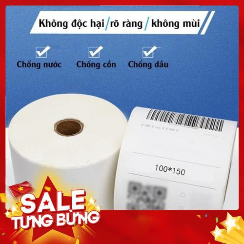 Tem Nhiệt Tem Decal In Vận Đơn, In Phiếu Giao Hàng TMĐT Khổ 100x150mm - Cuộn 350 Tem -Hàng nhập khẩu