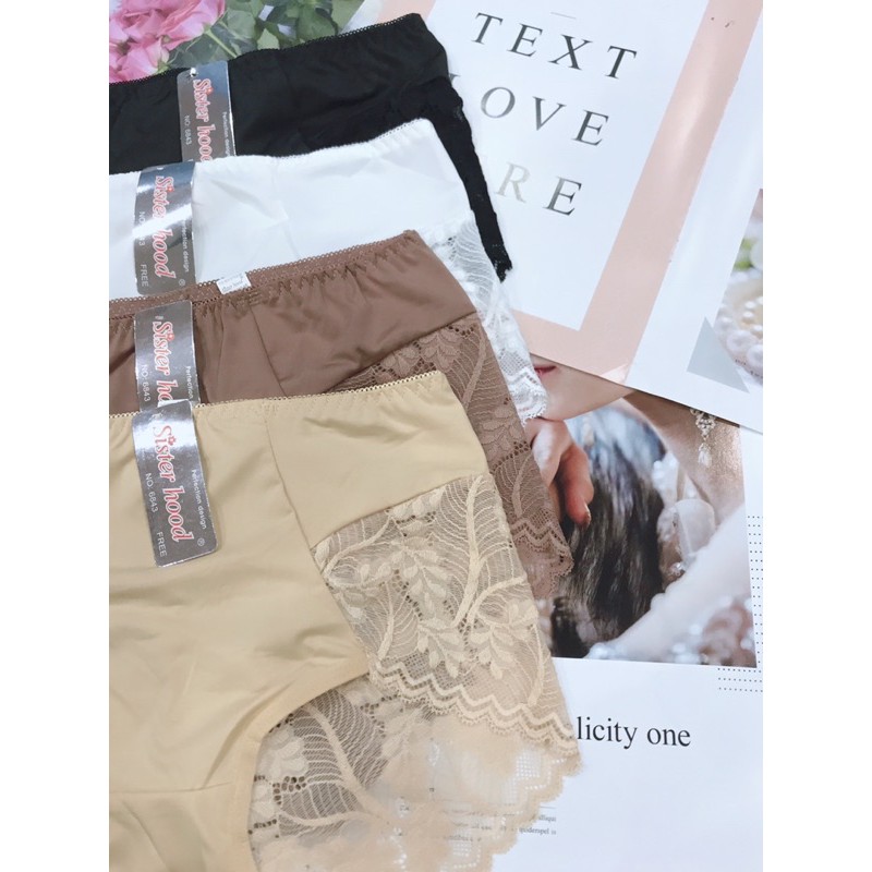 Quần lót nữ Thái Lan thun lạnh pha ren siêu thoáng mát hàng SISTERHOOD 6844 THÁI LAN