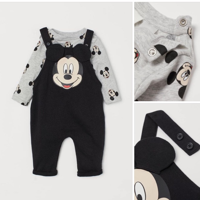 SET YẾM MICKY ĐEN KÈM ÁO THUN
