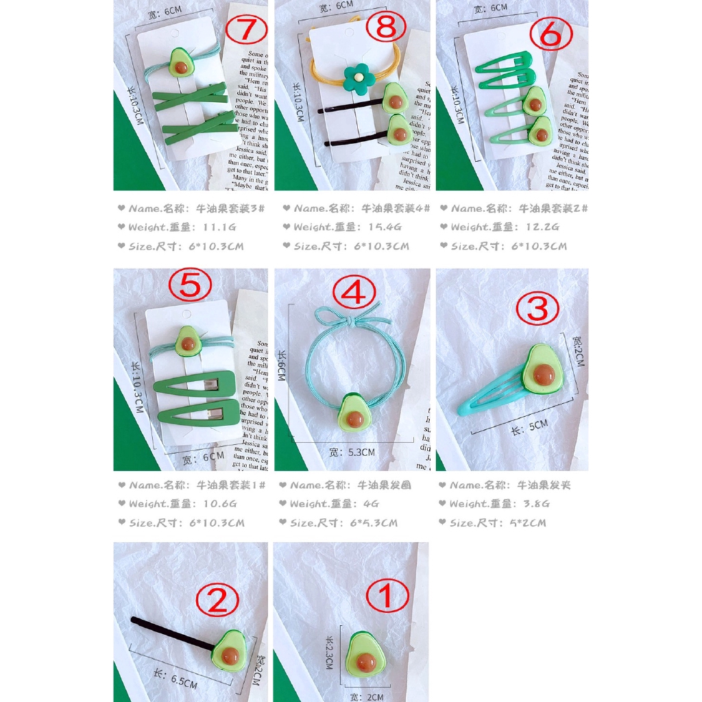 Dây Buộc Tóc Hình Trái Bơ Xinh Xắn Dành Cho Nữ