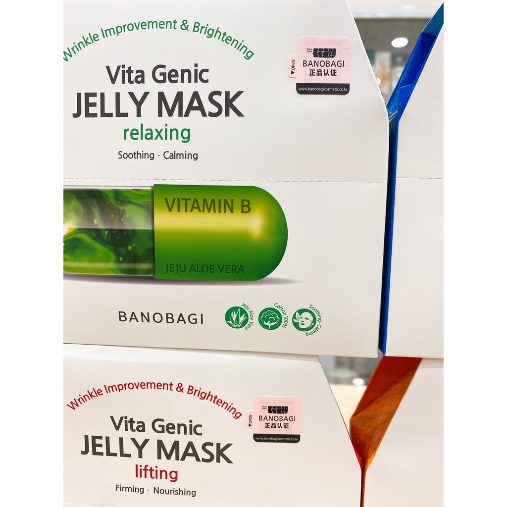 Hộp 10 Mặt Nạ Banobagi Vita Genic Jelly Mask (Lifting, Whitening, Relaxing, Hydrating) Chính Hãng Hàn Quốc