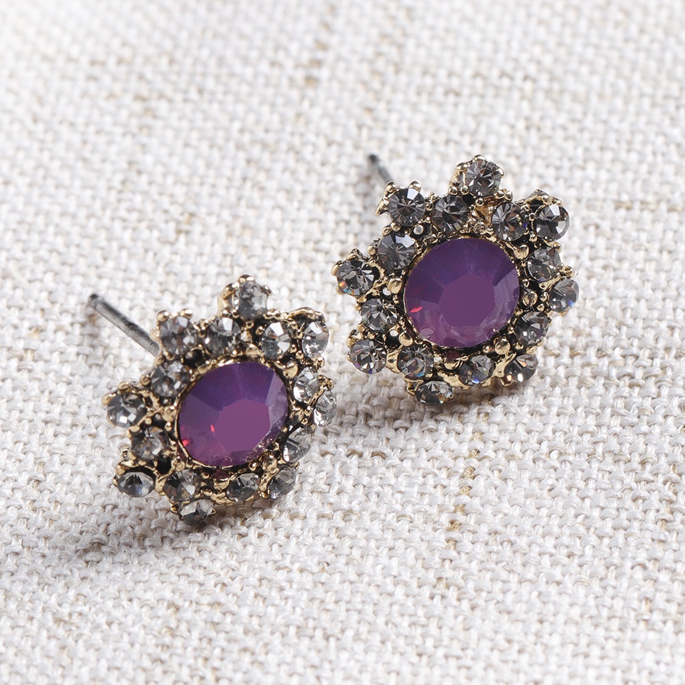 Bông Tai HìNh Hoa TuyếT ĐíNh Đá Phong CáCh Vintage