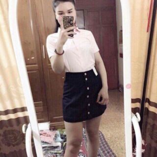 Áo sơ mi nữ cộc tay ko nhăn