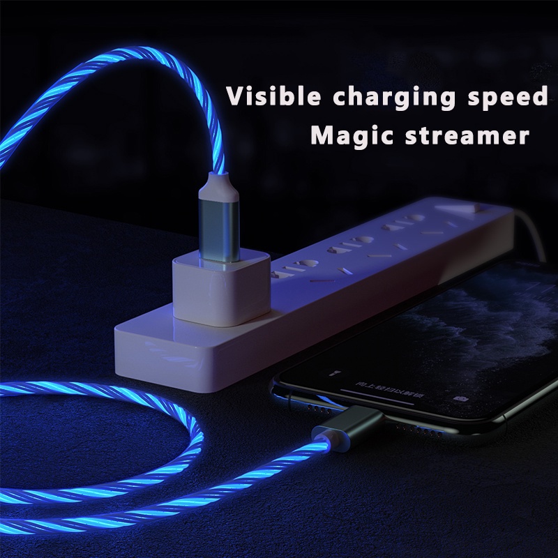 1M Kebiss LED Light Charger Cáp USB cho dòng thiết bị IP11 12promax 6 7 8 X Xr Cáp 3A Dây sạc nhanh Cáp USB C