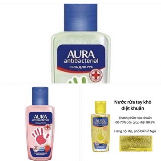 Gel rửa tay khô AURA của Nga
