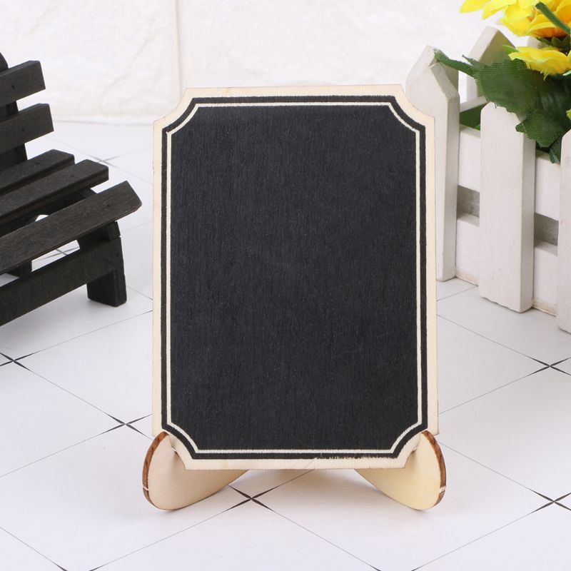 Bộ 10 bảng đen mini bằng gỗ dùng ghi chú/ trang trí tiệc cưới độc đáo