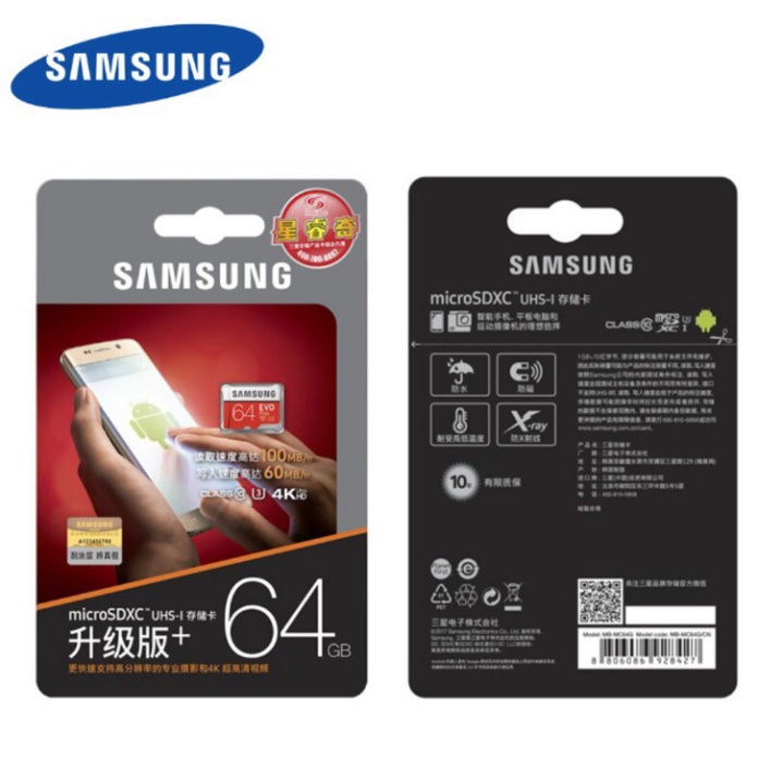 Sản Phẩm Thẻ nhớ chính hãng Samsung micro SDXC64G dùng cho camera hành trình [CHÍNH HÃNG - BẢO HÀNH 5 NĂM]