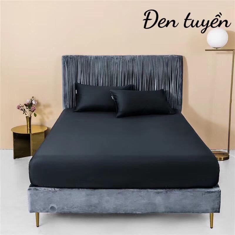 Bộ ga trải giường vỏ gối cotton lụa tencel 60S VIE Home - Bedding cao cấp họa tiết, mềm mát, nhiều kích thước M4,M6,M8