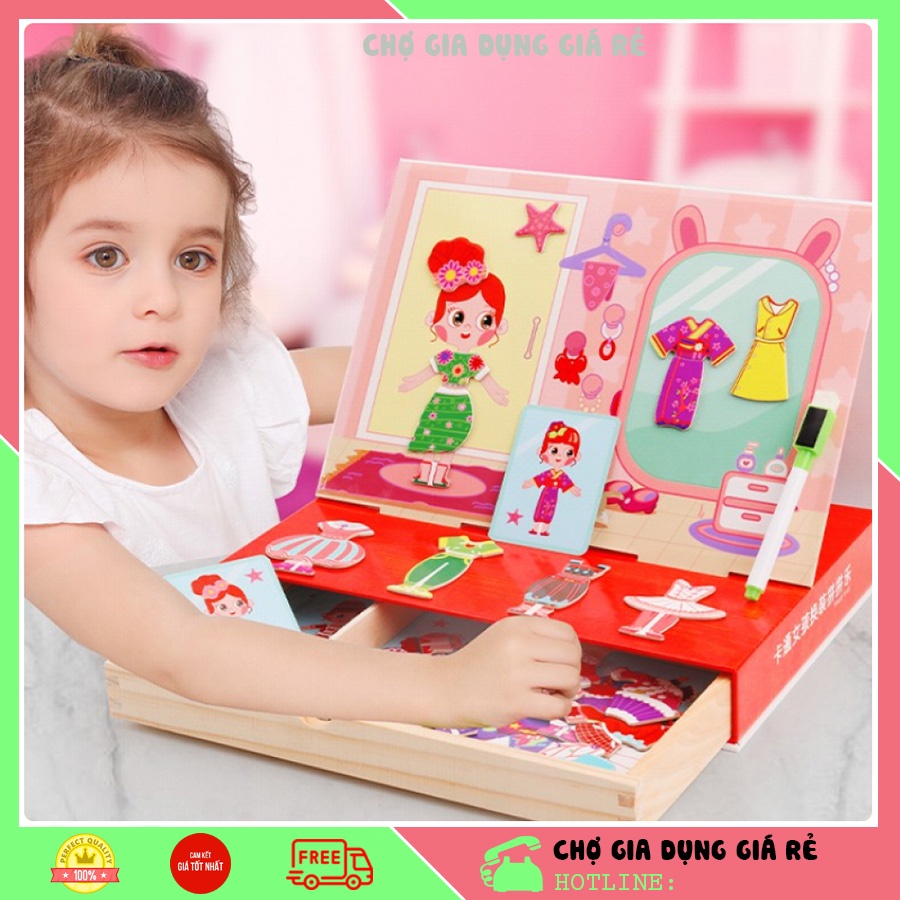 Đồ chơi bé gái ghép hình nhà thiết kế thời trang - trò chơi giáo dục phát triển trí não cho bé
