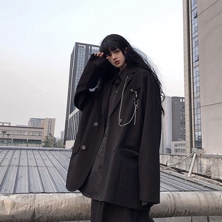 [SẴN]-Áo Blazer Đen form rộng (C100)