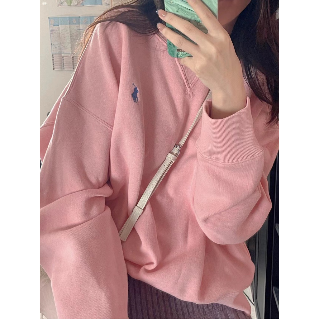 Ralph Lauren RL22 classic autumn and winter New American Ralph horse-fighting small horse logo embroidered round neck pullover loose long sleeve sweater 2022