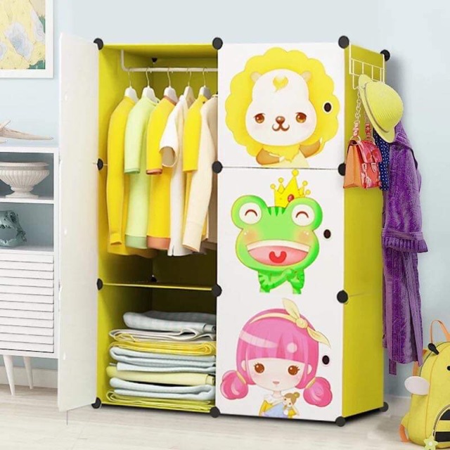 TỦ NHỰA QUẦN ÁO LẮP GHÉP 6 Ô SÂU 47cm. Tặng 1 treo đồ.