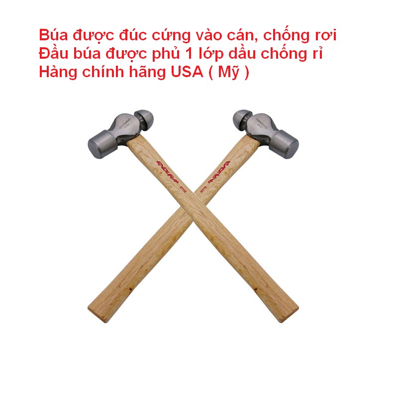 Búa sắt đầu bi, búa sắt gò cán cây nhập khẩu USA  Endura E7101 E7102 E7103 E7104 E7105