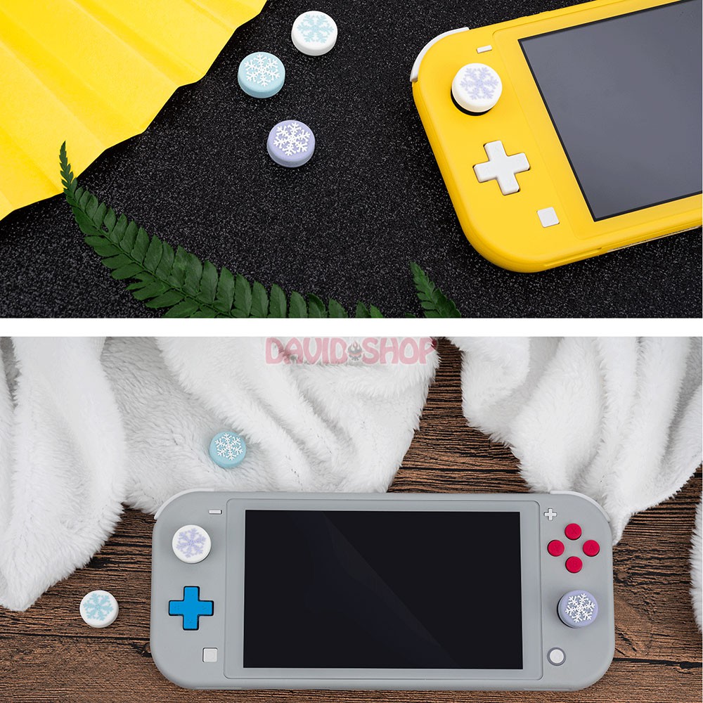 Núm bọc analog Snow Flower (hoa tuyết) cao cấp hãng Geekshare cho Joy-Con - Nintendo Switch / Lite