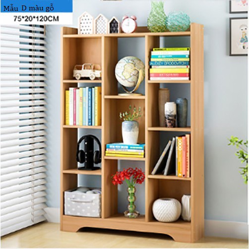 Kệ sách bằng gỗ dễ lắp ráp 120x75x20cm J0506 - HOM