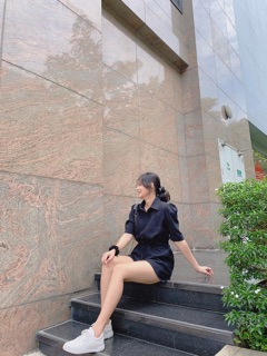 jum sơmi ngắn đen, tím (ảnh thật)