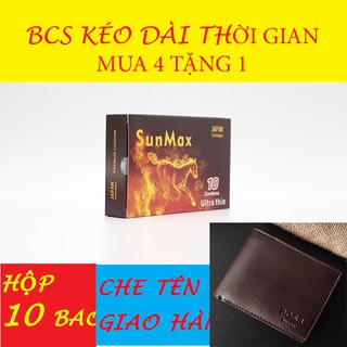 (TẶNG VÍ DA NAM) Bao cao su SUNMAX - Dùng mà như không dùng
