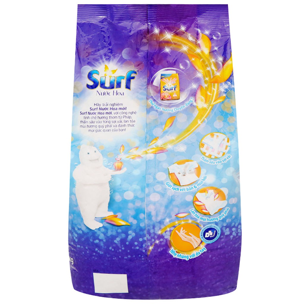 Bột Giặt Surf Hương Nước Hoa Quyến Rũ Túi 5,3kg
