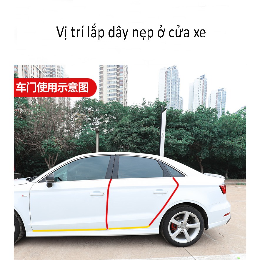 Nẹp viền chữ U chống va đập, chống xước xe ôtô, xe hơi