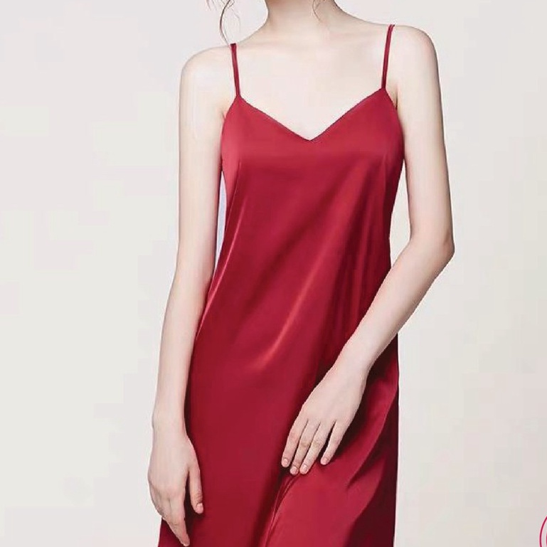 Đầm ngủ lụa satin mềm mịn -TIL SHOP