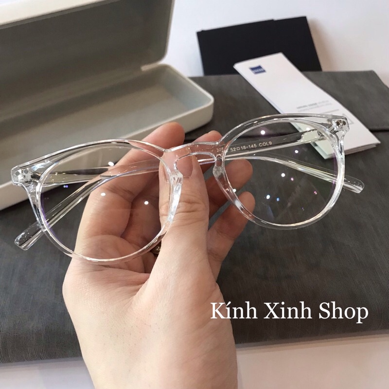 Kính Mắt Tròn Form Nhỏ Trong Suốt Nhựa Dẻo Hàn Quốc