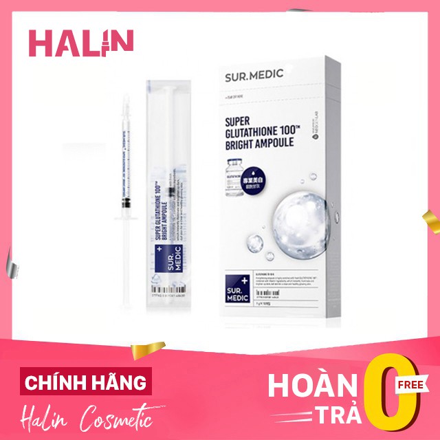 Huyết thanh trắng da Sur Medic Super Glutathione 100 Hàn Quốc💖FREESHIP💖huyết thanh trắng da HALIN9921