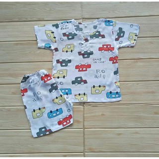 Combo 10 đồ bộ tole(lanh) bé trai size 1(4-6 kí)
