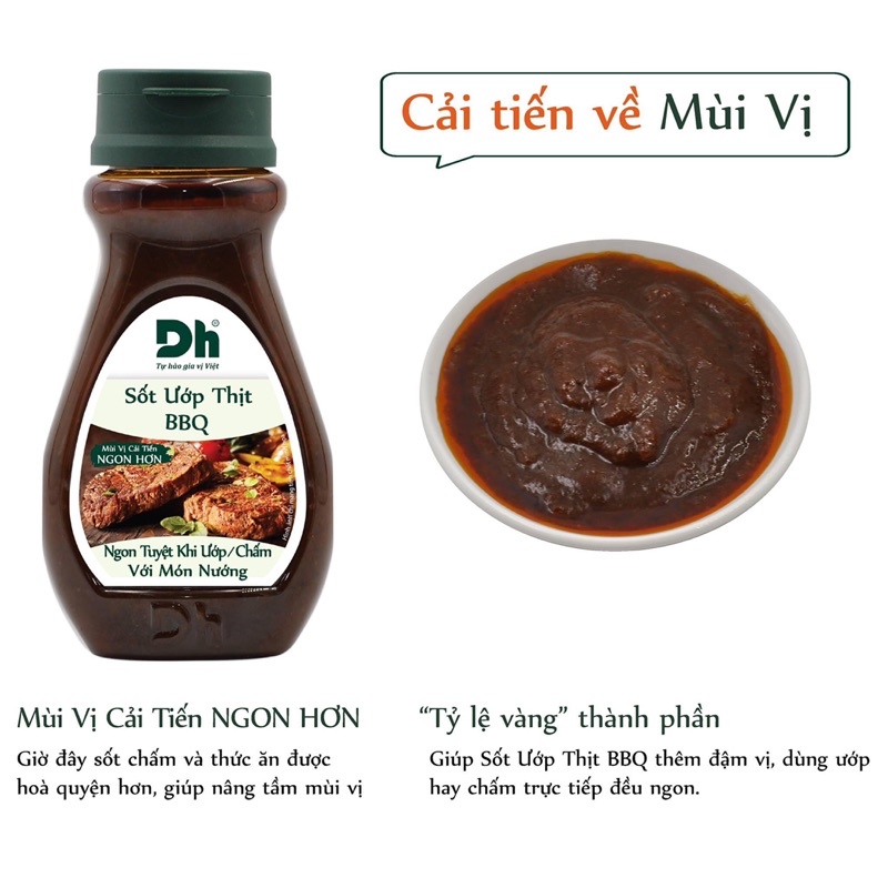 Hũ Sốt Ướp Thịt BBQ - Thương hiệu DH Foods