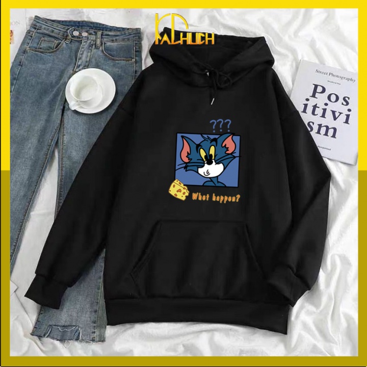 ÁO HOODIE CẶP NAM NỮ IN HOẠT HÌNH TOM JERRY