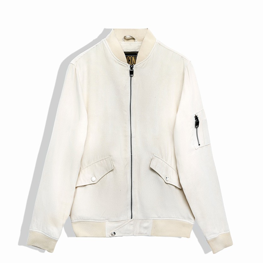 Áo Khoác Bomber ICON DENIM Chất Da Lộn Tay Phối Túi Hộp | BigBuy360 - bigbuy360.vn