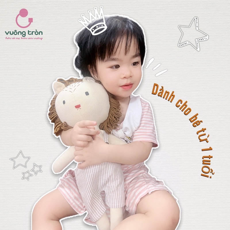 Búp bê vải handmade phong cách Hàn quốc cao cấp Vuông tròn