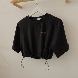 [Ảnh thật tự chụp] Áo croptop rút dây thun Smor