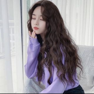 Tóc giả nguyên đầu uốn xù hai mái và lưới trùm tóc