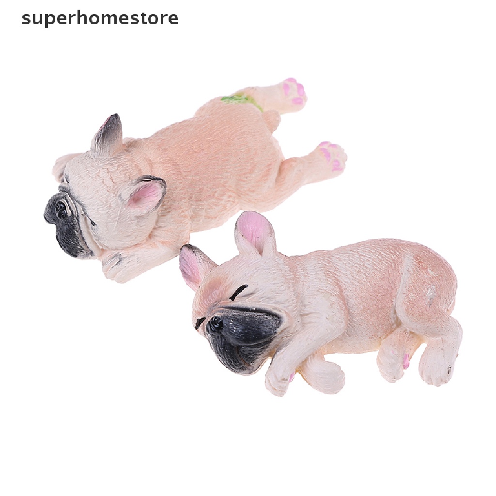 Mô Hình Chú Chó Bull Đang Ngủ Bằng Pvc Mới