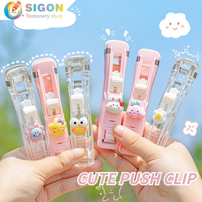 Kẹp Đẩy Cố Định Dây Cáp Sạc Siêu Bền Họa Tiết Hoạt Hình Dễ Thương Tiện Dụng Cho Văn Phòng / Học Tập