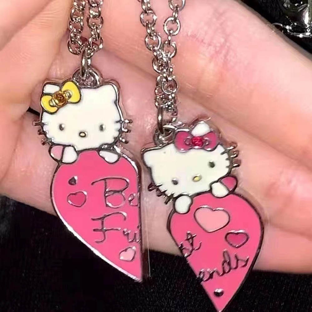 Set 2 Vòng cổ Tình Bạn Mặt Hello Kitty