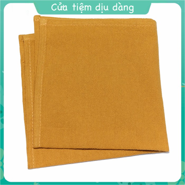 Khăn tay (Khăn mùi xoa) vải Cara trơn dùng để thêu thủ công 30x30cm (khăn tập thêu)