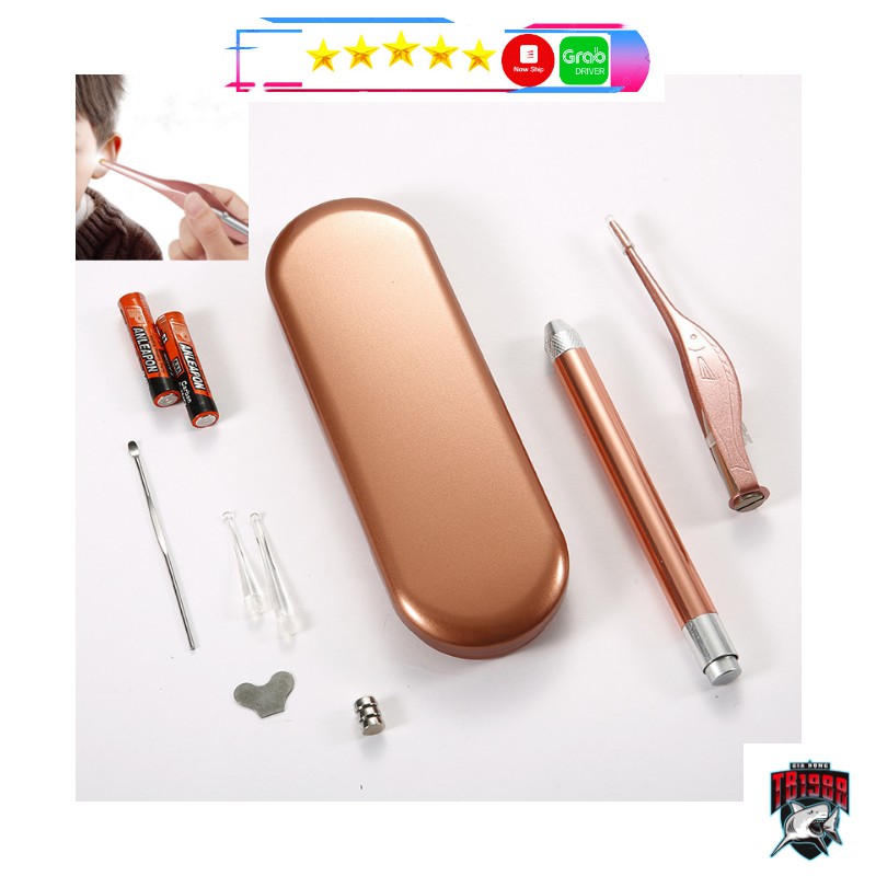 combo 5 bộ dụng cụ Lấy Ráy Tai Có Đèn Thông Minh Cao Cấp