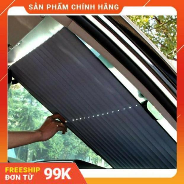 [Giảm 50%] Rèm che nắng thông minh cho ô tô dạng quạt nan kích thước 155x65 cm ( bạc )