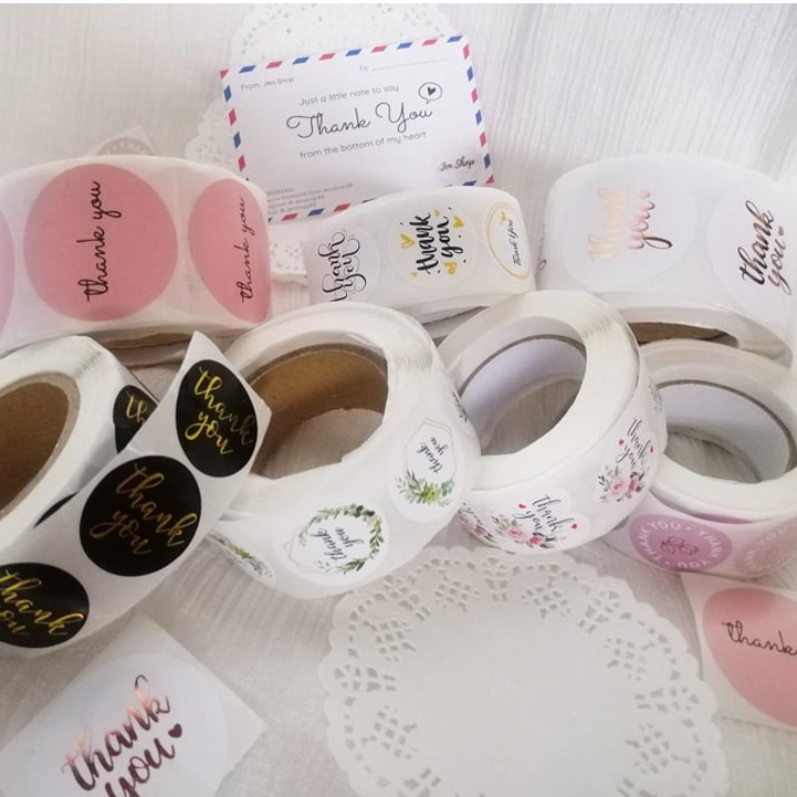 Sticker Nhãn Dán Thank You Dễ Thương Đa Dạng Mẫu Mã Jen Shop