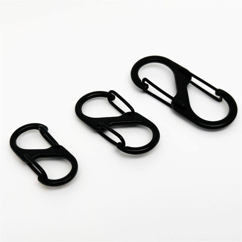 Set 10 Móc Khóa Carabiner Bằng Thép Không Gỉ Chống Trộm