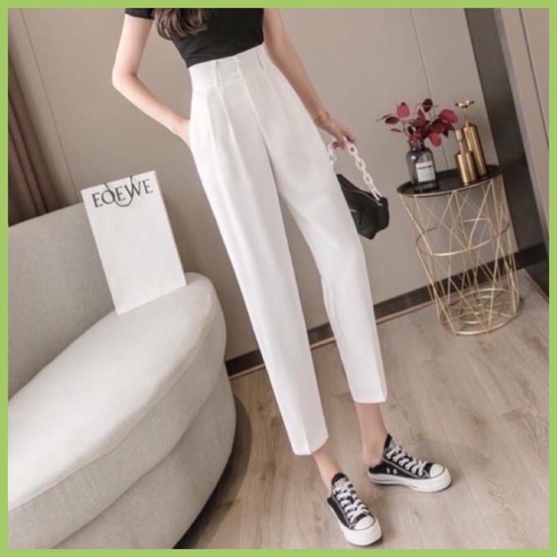 [Mã FAMARAL1 giảm 10K đơn 50K] [ HOT 2021 ] Quần Baggy cạp cao bản to 3 khuy