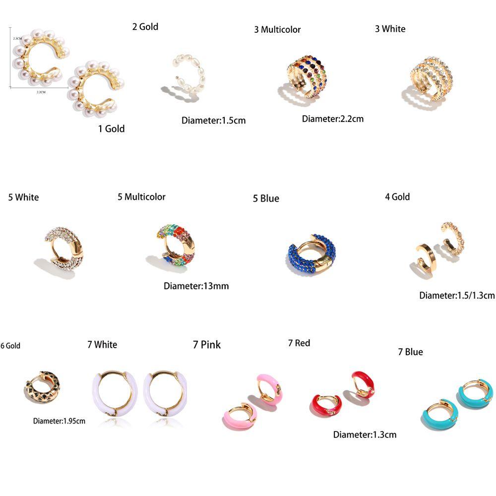 Set 1 / 2 Khuyên Tai Phong Cách Bohemian Thời Trang Cho Nữ|Khuyên Tai Kim Loại Dạng Kẹp Hình Tròn Nhỏ Xinh