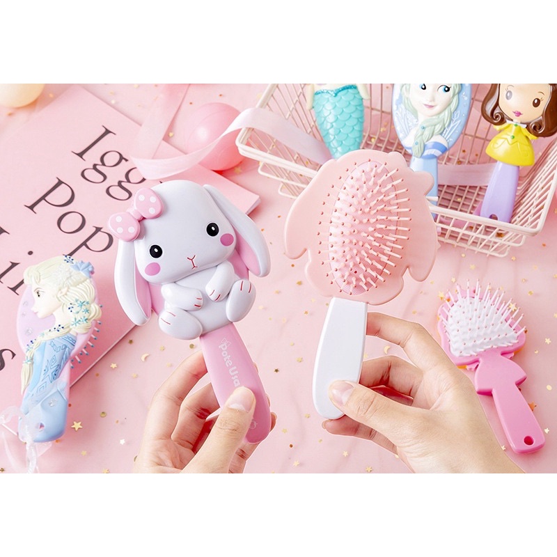 Lược Chải Tóc Chống Tĩnh Điện Thiết Kế Hoạt Hình Dễ Thương Cho Bé Gái