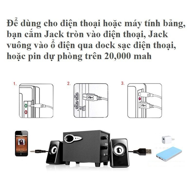 [ XẢ KHO ] Loa Nghe Nhạc Giá Rẻ Điện Thoại, Máy Tính, Tivi Vi Tính Bass Treb PF7