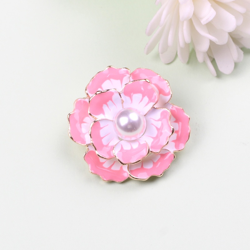 Trâm Cài Áo Hình Hoa Đào Bằng Tre Tráng Men Màu Hồng Tráng Men Sang Trọng Cá Tính