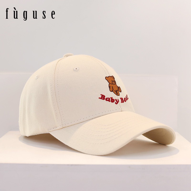 Mũ Lưỡi Trai Nón Kết Nhung Cao Cấp Thêu Baby Bear 451 Phong Cách Ulzzang Form Unisex Nam Nữ - Hazo