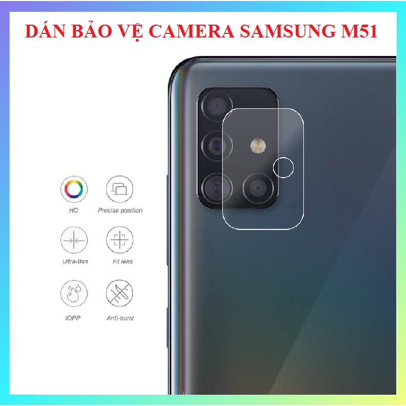 Dán cường lực NANO bảo vệ camera cho Samsung M51